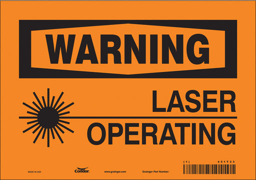 Safety Sign 7 inx10 in Vinyl
