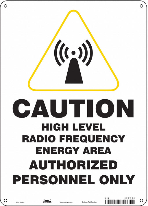 Safety Sign 14 in x 10 in Polyethylene