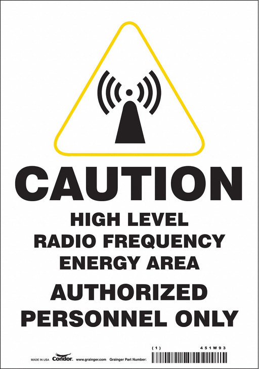Safety Sign 10 inx7 in Vinyl