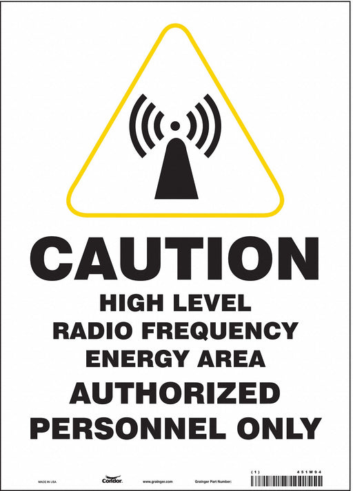 Safety Sign 14 in x 10 in Vinyl