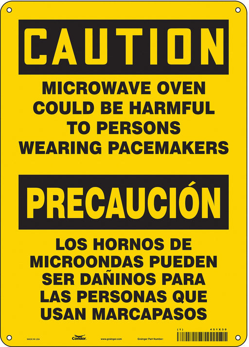 Safety Sign 10 in x 14 in Polyethylene
