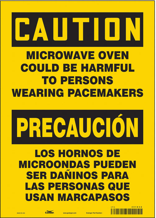 Safety Sign 10 in x 14 in Vinyl