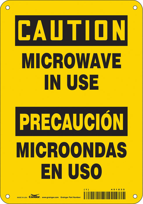 Safety Sign 7 inx10 in Polyethylene