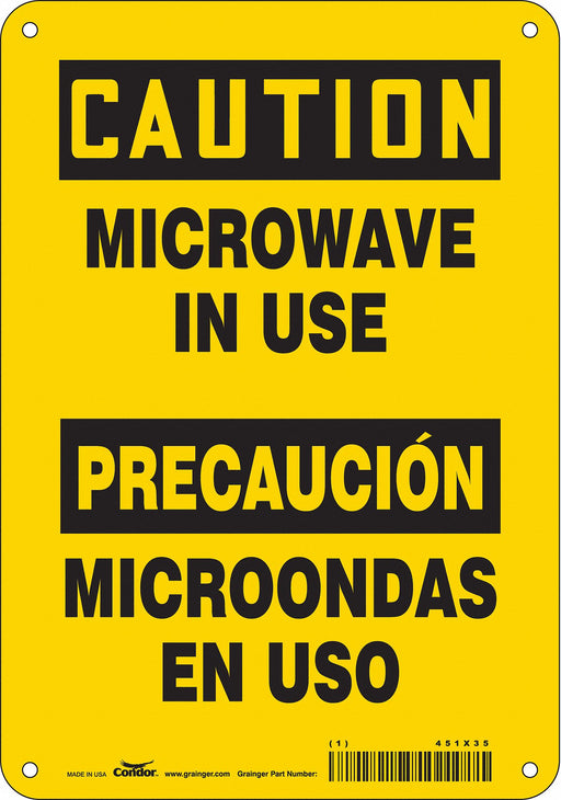 Safety Sign 7 inx10 in Polyethylene