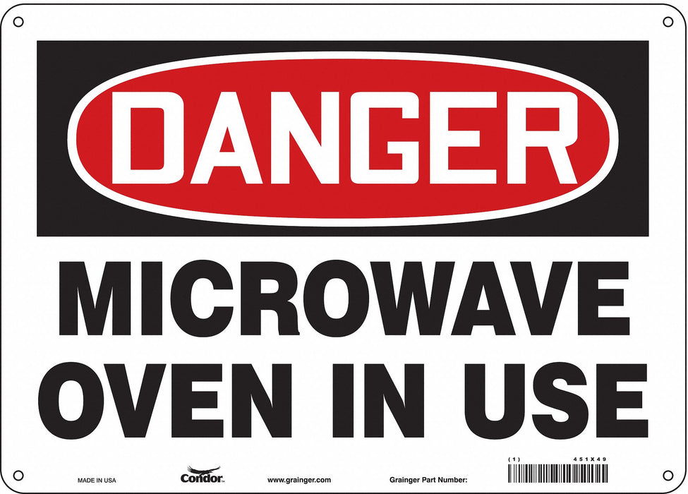 Safety Sign 10 inx14 in Polyethylene