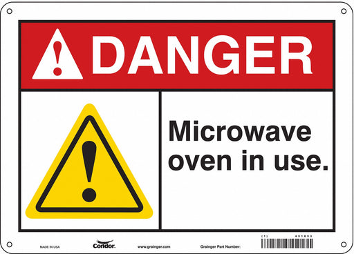 Safety Sign 10 in x 14 in Aluminum