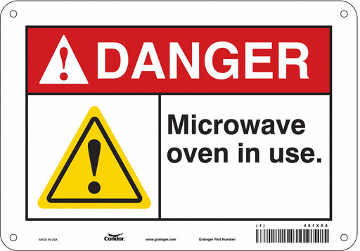 Safety Sign 7 in x 10 in Polyethylene