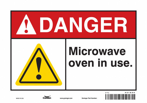 Safety Sign 7 in x 10 in Vinyl