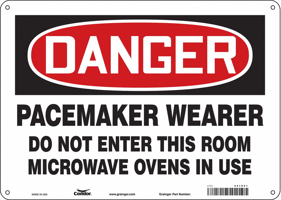 Safety Sign 10 in x 14 in Polyethylene