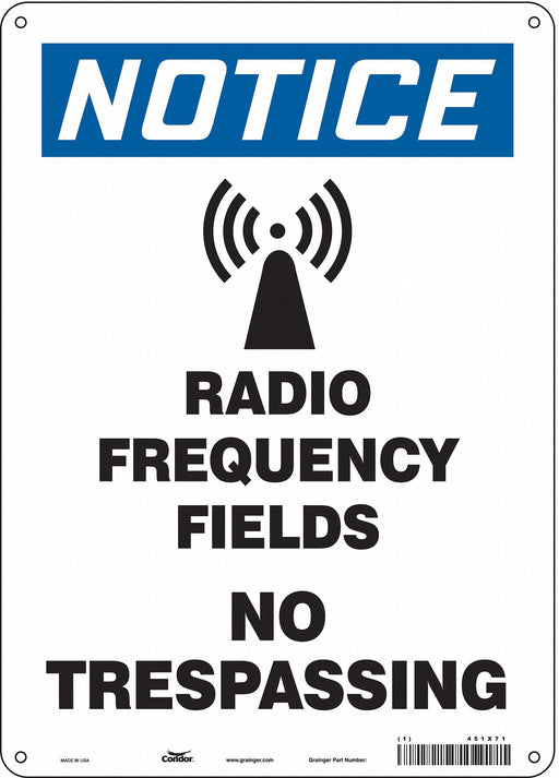 Safety Sign 14 inx10 in Aluminum