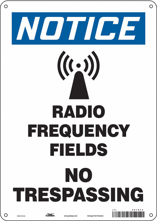 Safety Sign 14 in x 10 in Polyethylene