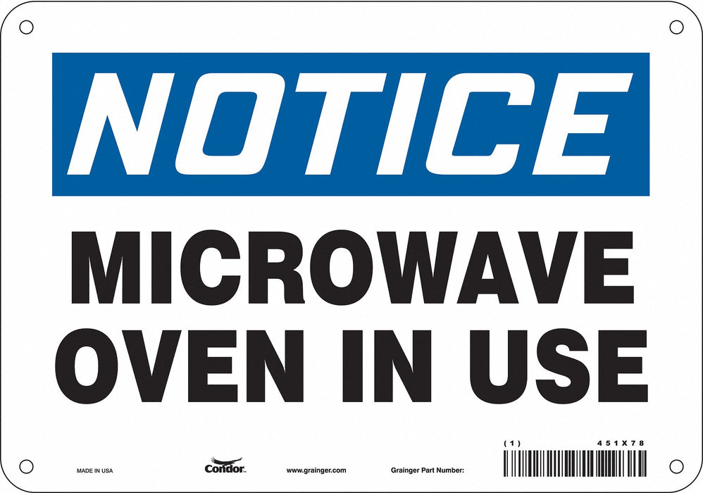 Safety Sign 7 inx10 in Polyethylene