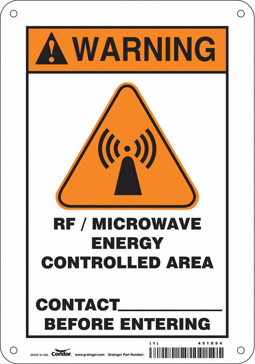 Safety Sign 10 in x 7 in Aluminum