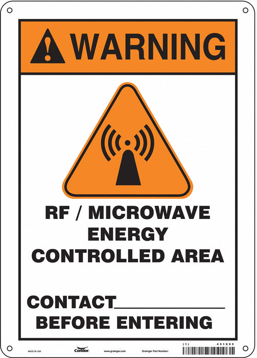 Safety Sign 14 inx10 in Aluminum