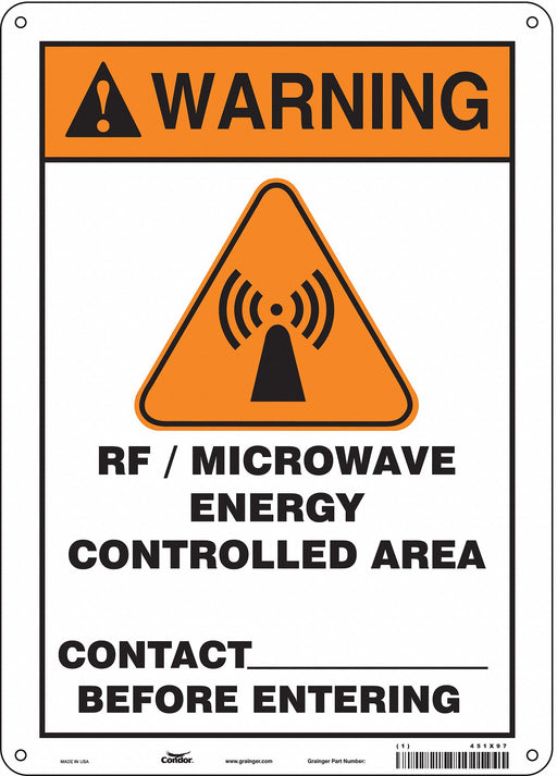 Safety Sign 14 in x 10 in Polyethylene