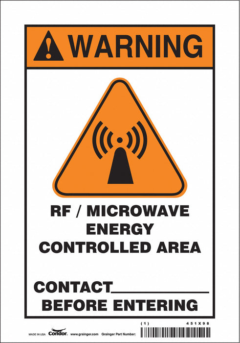 Safety Sign 10 inx7 in Vinyl