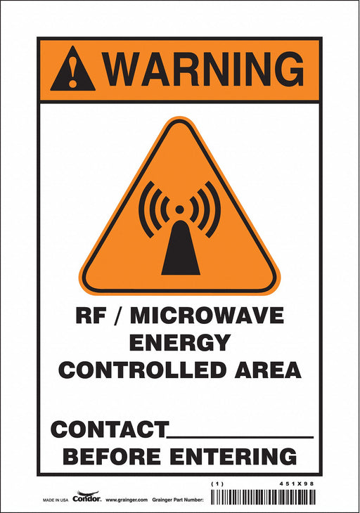 Safety Sign 10 inx7 in Vinyl