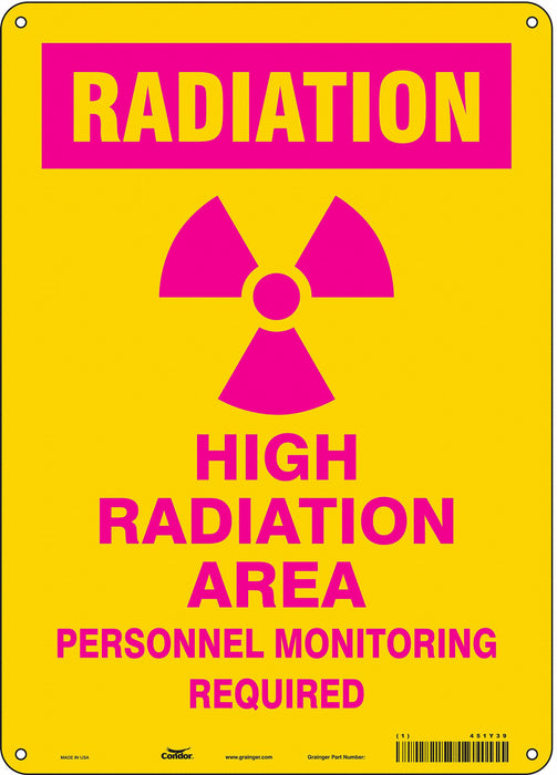 Safety Sign 14 in x 10 in Aluminum