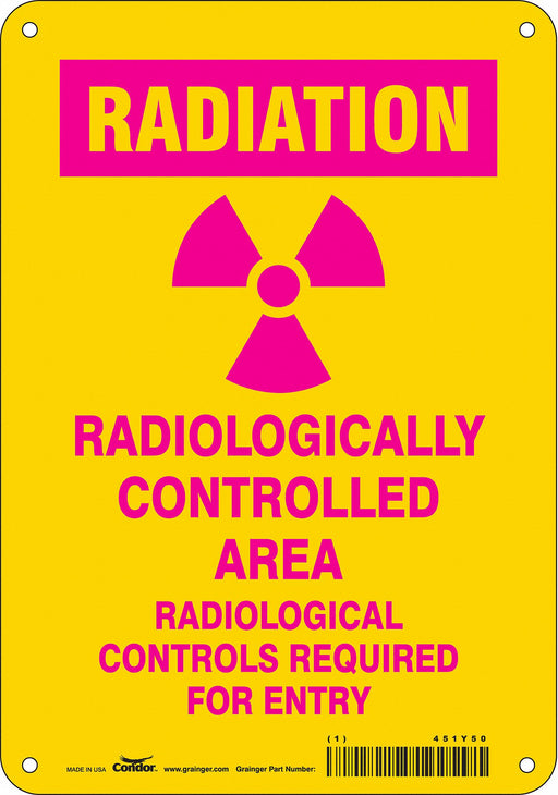 Safety Sign 10 in x 7 in Aluminum