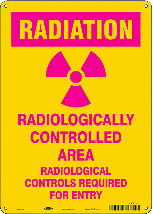 Safety Sign 14 in x 10 in Aluminum