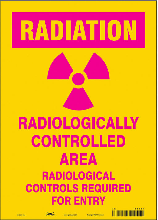 Safety Sign 14 in x 10 in Vinyl