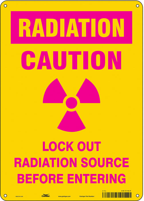 Safety Sign 14 inx10 in Aluminum