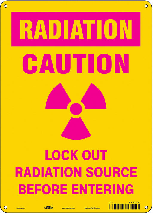Safety Sign 14 inx10 in Aluminum