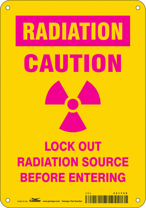 Safety Sign 10 in x 7 in Polyethylene