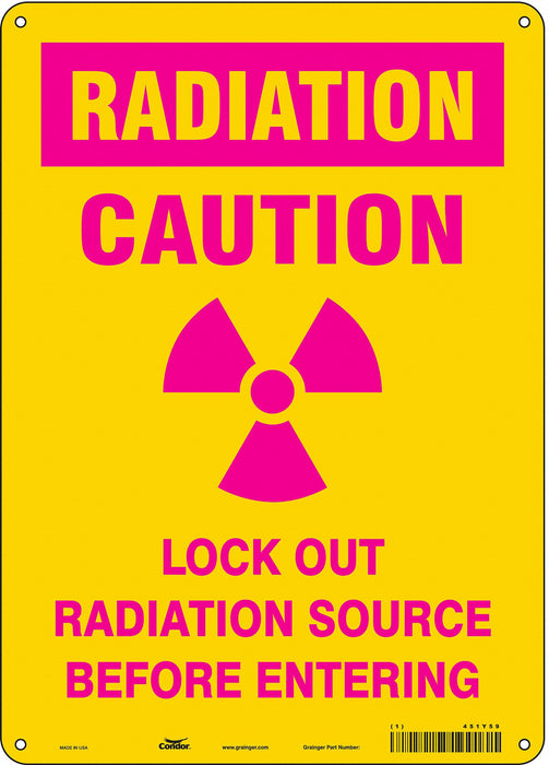 Safety Sign 14 in x 10 in Polyethylene
