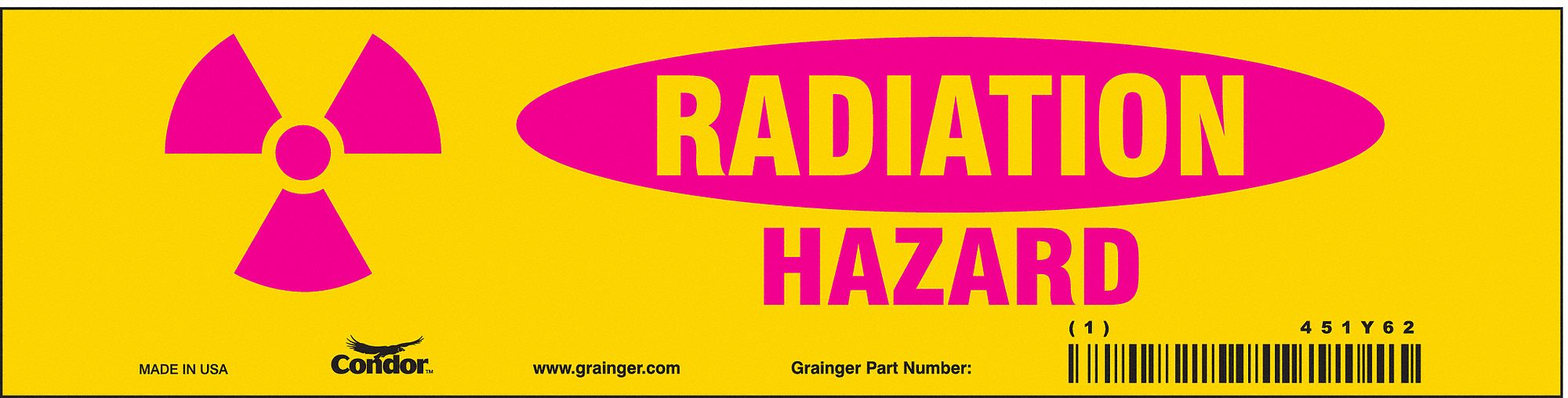 Safety Sign 2 1/4 in x 9 in Vinyl