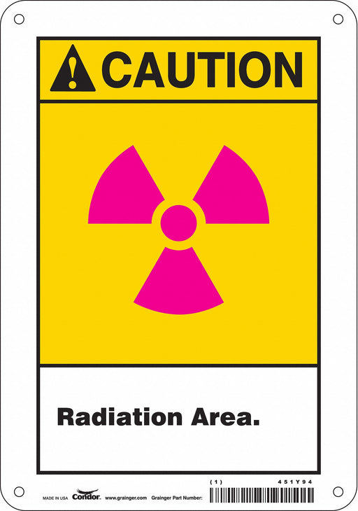 Safety Sign 10 in x 7 in Polyethylene