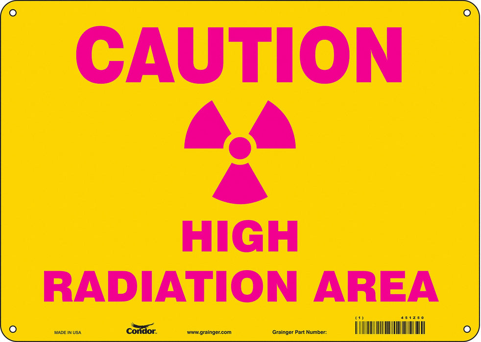 Safety Sign 10 in x 14 in Aluminum