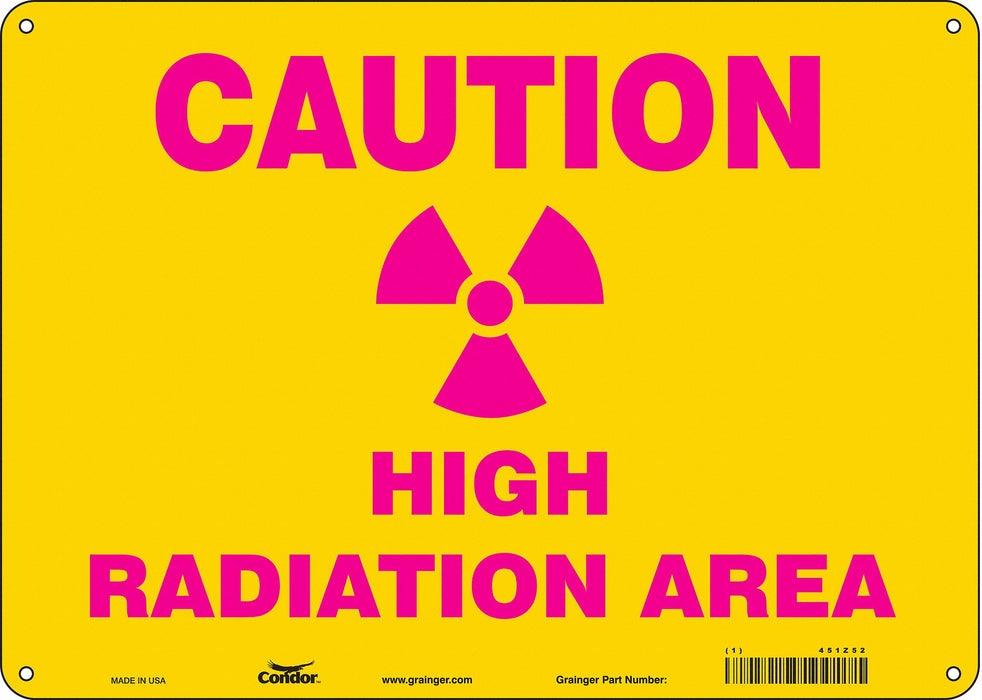 Safety Sign 10 in x 14 in Polyethylene