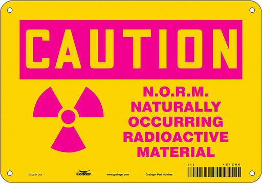 Radiation Safety Sign 7 x 10 Aluminum
