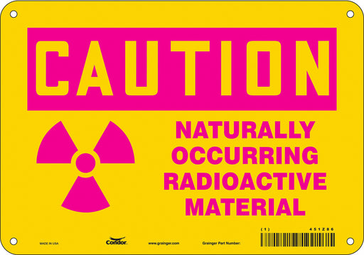 Radiation Safety Sign 7 x 10 Aluminum