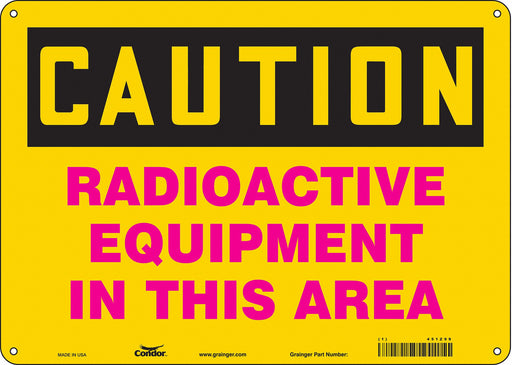 Safety Sign 10 in x 14 in Aluminum