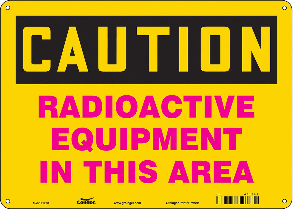 Safety Sign 10 in x 14 in Aluminum