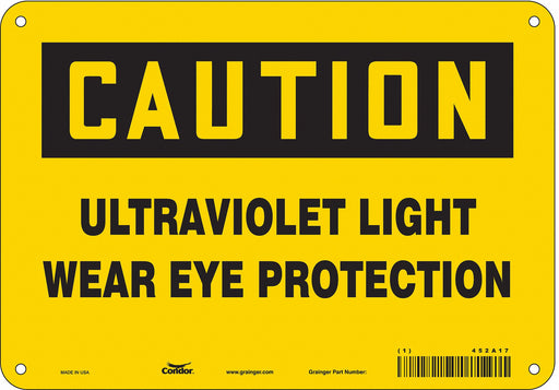 Safety Sign 7 in x 10 in Aluminum