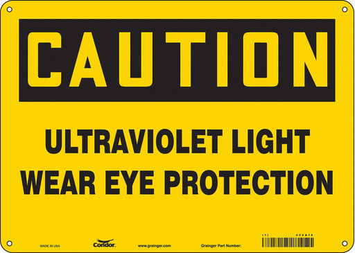 Safety Sign 10 inx14 in Aluminum