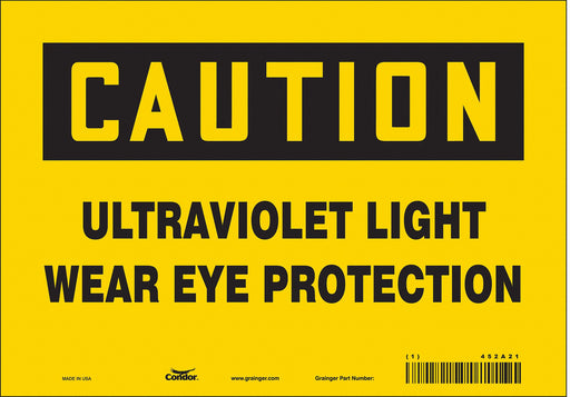 Safety Sign 7 inx10 in Vinyl