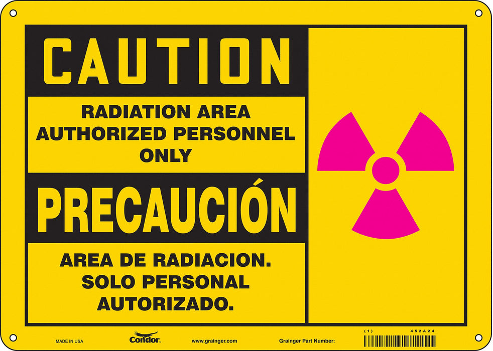 Safety Sign 10 in x 14 in Aluminum