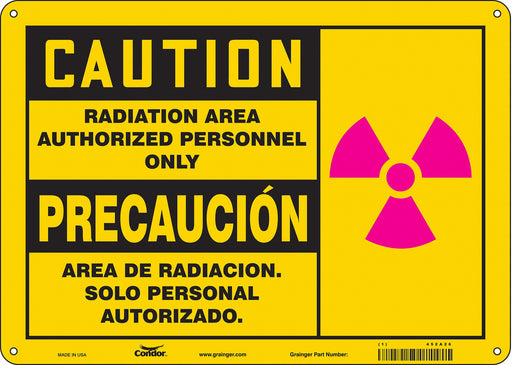 Safety Sign 10 in x 14 in Polyethylene