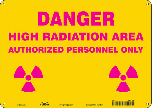 Safety Sign 10 in x 14 in Polyethylene
