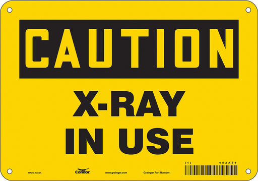 Radiation Sign 7 in x 10 in Aluminum