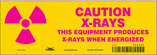 Safety Sign 3 1/2 in x 10 in Vinyl