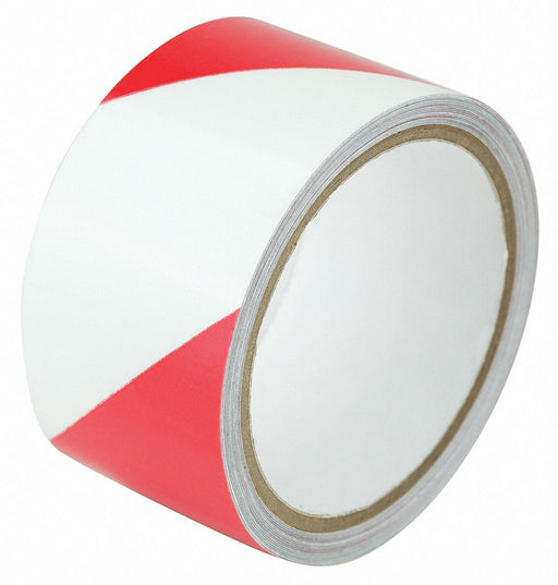 Floor Tape Red/White 2 inx15 ft Roll