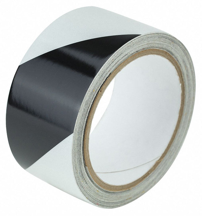 Floor Tape Black/White 2 inx30 ft Roll
