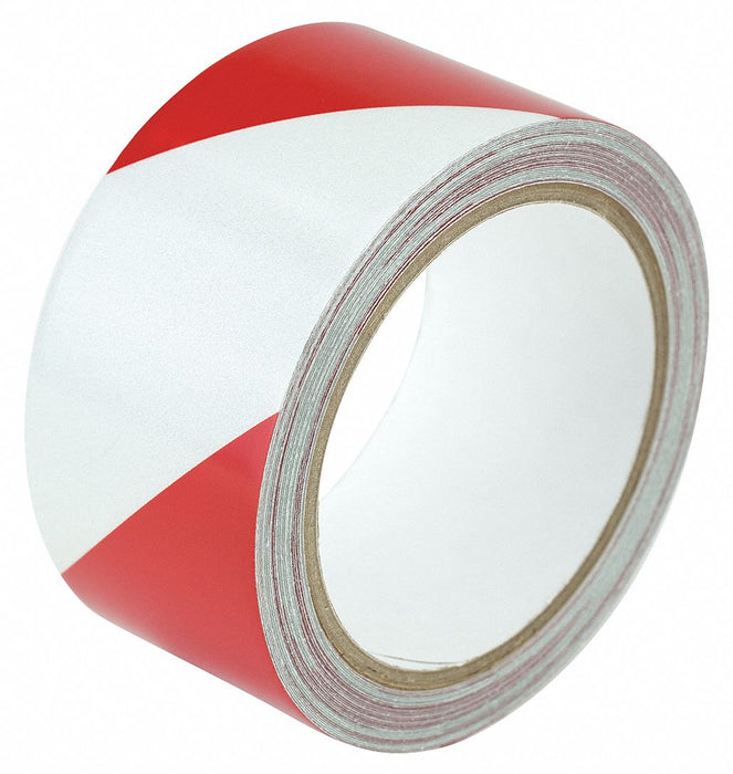 Floor Tape Red/White 2 inx30 ft Roll