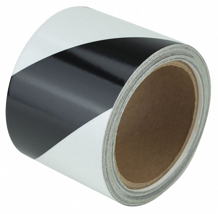 Floor Tape Black/White 3 inx30 ft Roll