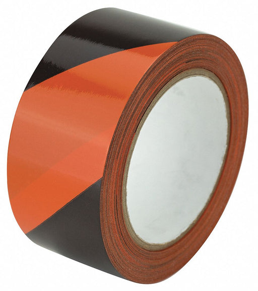 Floor Tape Black/Orange 2 inx108 ft Roll